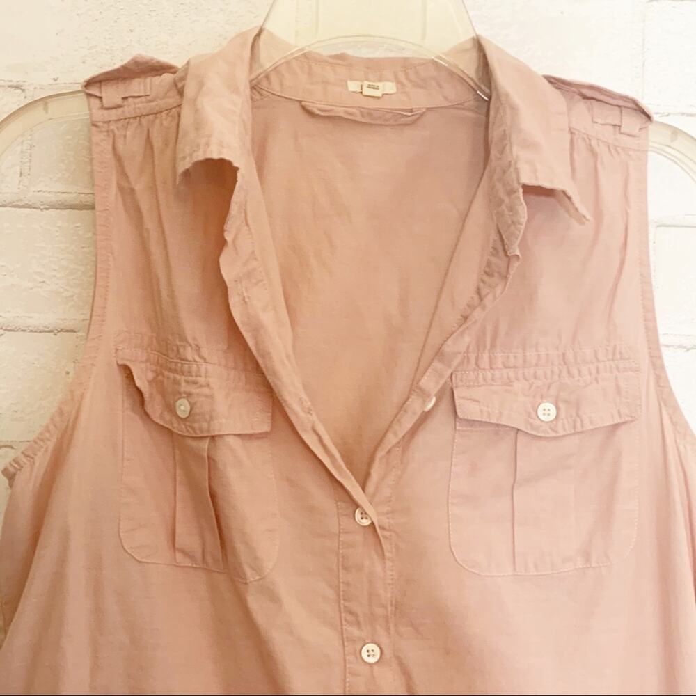 J. Crew Blush Sleevless Popover Cotton Top XS - Picture 6 of 14